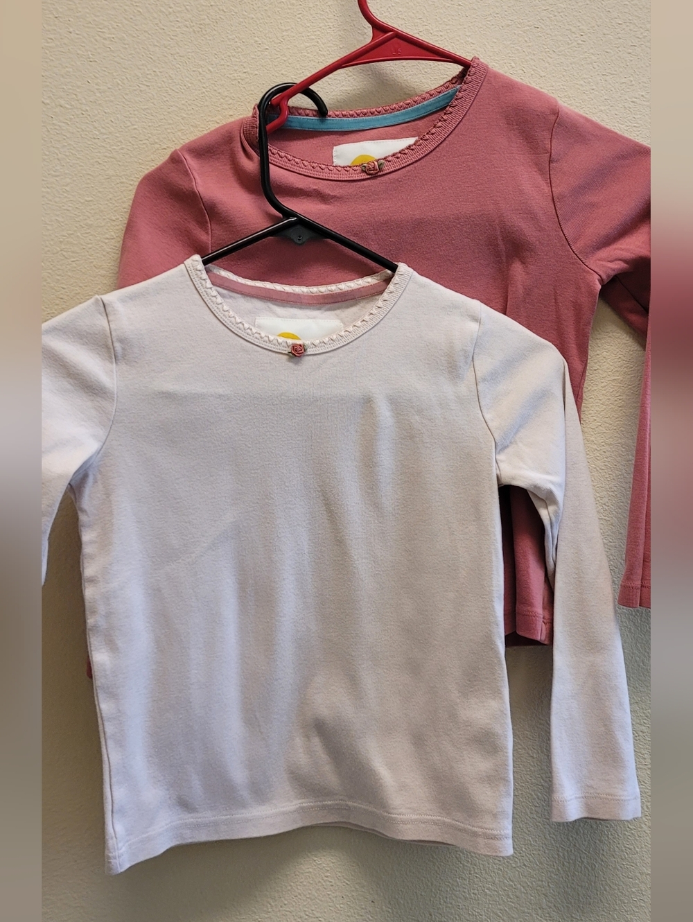 Mini Boden Girls Long-Sleeve Tees in Dusty Rose & Pink - Picture 2 of 10